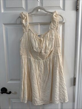 Old Navy Cream Eyelet Mini Sundress